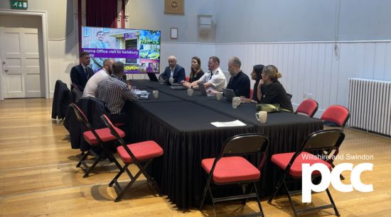Home Office representatives visit Salisbury to see Safer Streets Summer initiatives in action