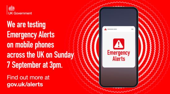 UK Government to Conduct National Emergency Alert Test on 7 September — Important advice for vulnerable individuals